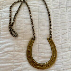 Free People Artisan Crafted Horseshoe Necklace
